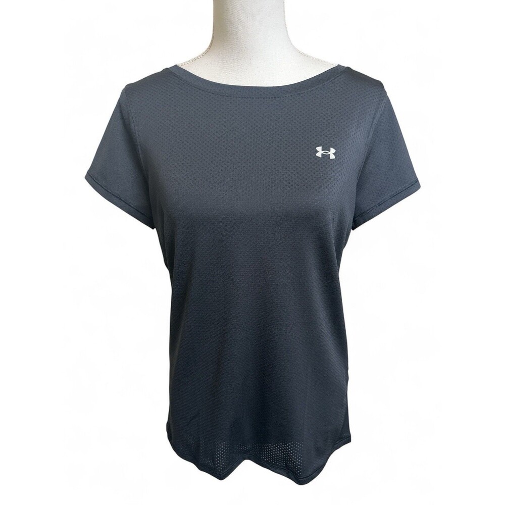 NWT Under Armour Women's M Black HeatGear Armour Tee T-Shirt 1328964 NEW